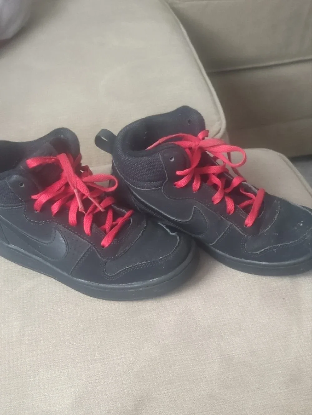 Kids Black High-Top Nikes